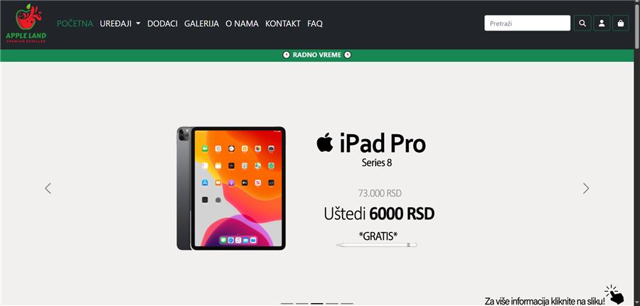 Appleland e-commerce concept