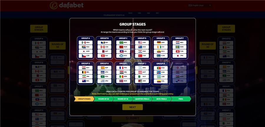 DafaMillion Cup 2026 Prediction Game
